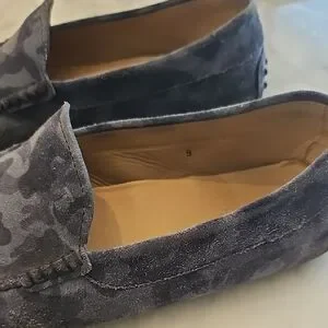 Blue Camouflage Slip-On Loafers with Modern Design Tod main image 3